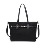 Elegancka Torebka Shopper z Ozdobnym Paskiem