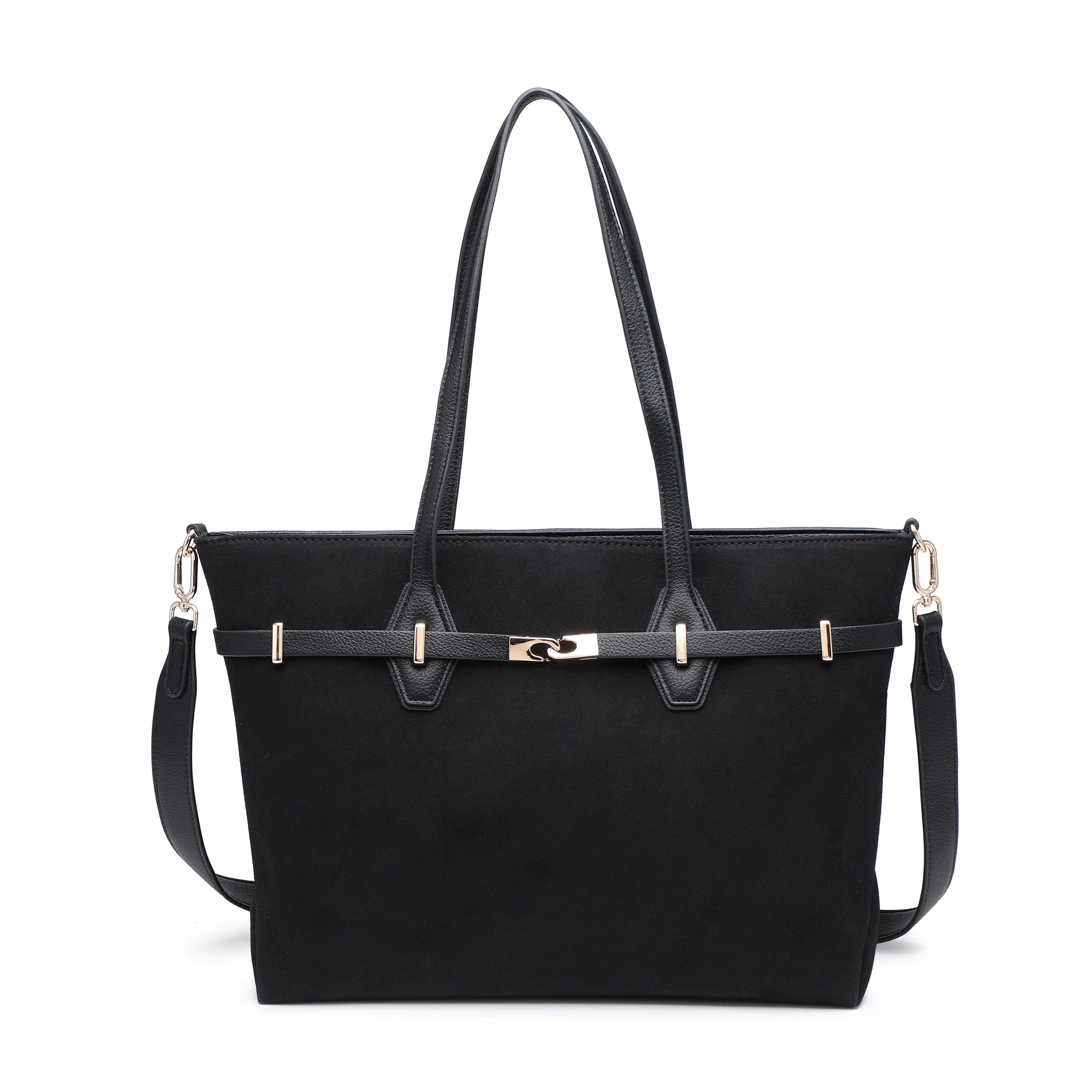 Elegancka Torebka Shopper z Ozdobnym Paskiem