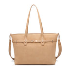 Elegancka Torebka Shopper z Ozdobnym Paskiem