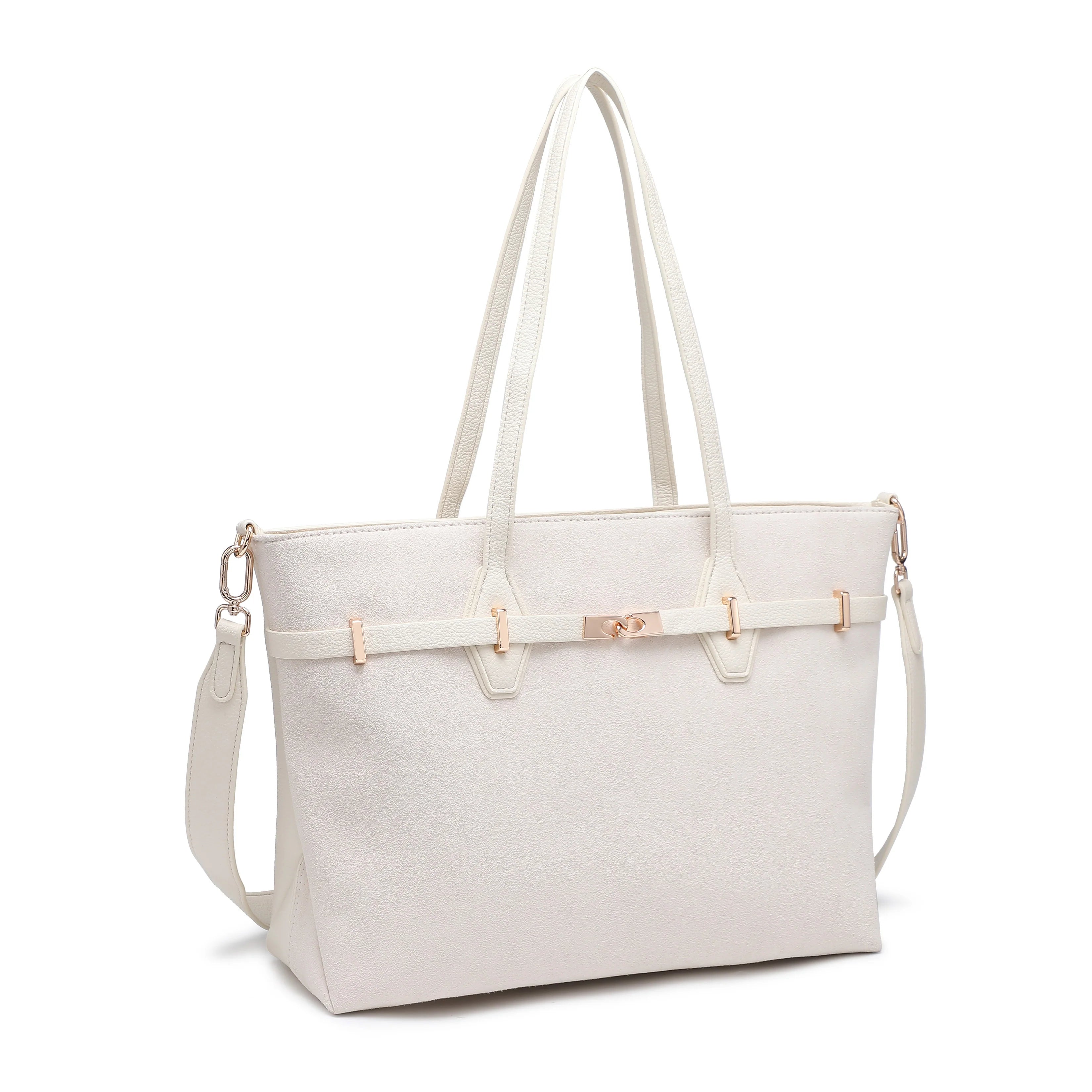 Elegancka Torebka Shopper z Ozdobnym Paskiem