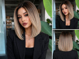 Blondivia - Peruki Krótki Bob Ombre Premium